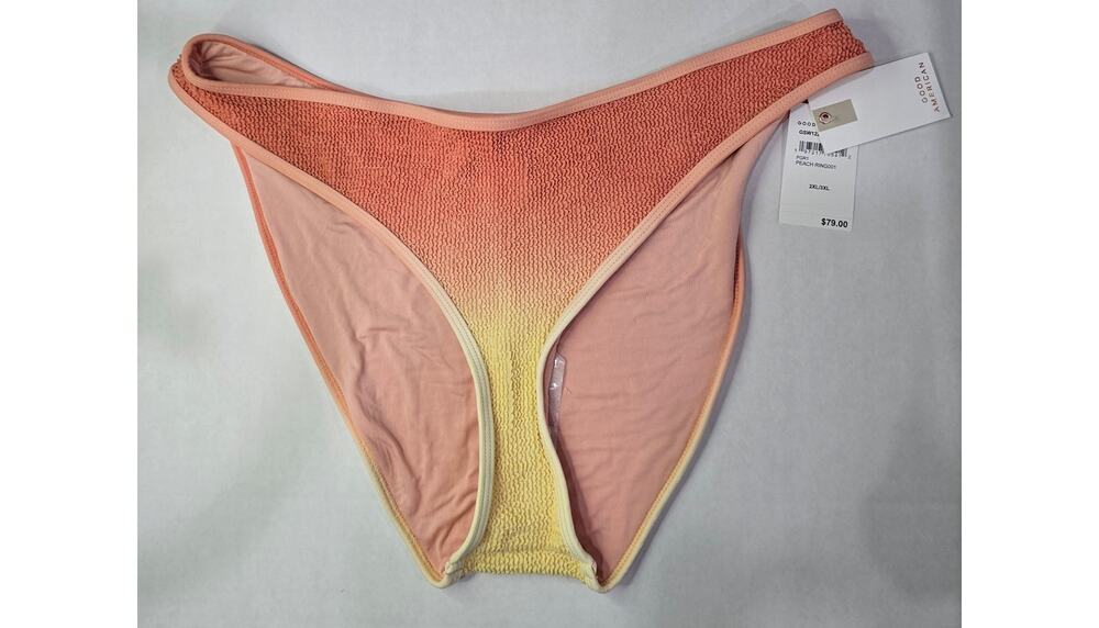 NWT Good American Peach Ring Ombre Bikini Bottom 2XL/3XL MSRP $79
